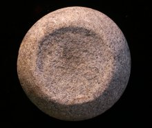 Image of chunkey stone from the Cahokia Mounds Site.