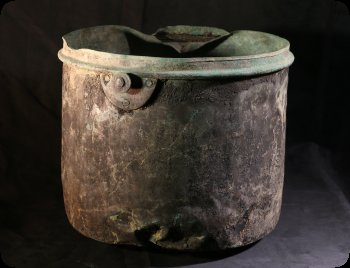 Image of kettle from the Rhoads Kickapoo Indian village site.