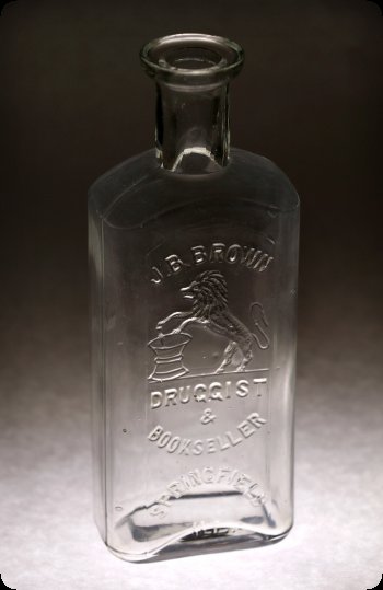 Image of Brown Pharmaceutical bottle, The Golden Lion.