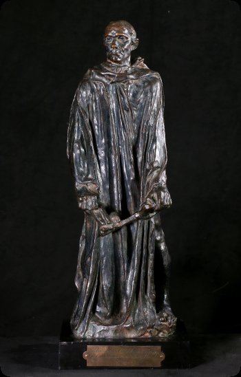Image of Jeanne d'Aire , Burgher of Calais, patinated bronze sculpture, Auguste Rodin, 1884-1889.