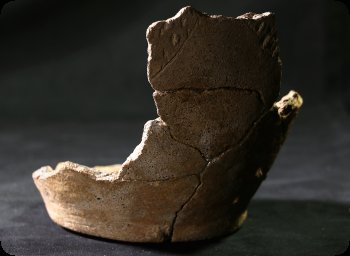 Image of early decorated ceramic jar fragment.