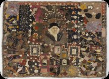 Image of Columbian Exposition crazy quilt.