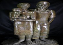 Image of sculpture, Rural Couple with Child.