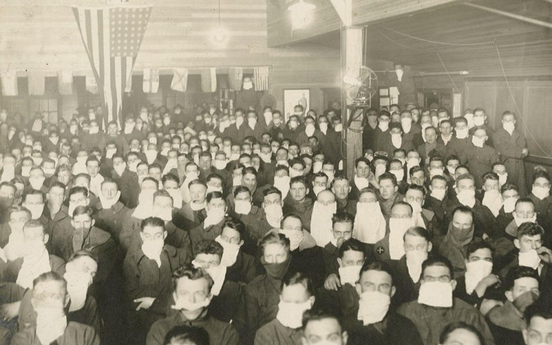 Image of Chanute Field in 1918 during flu epidemic.