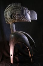 Image of carved wood African ceremonial mask.