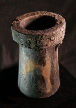 Image of wooden grease bucket.