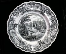 Image of Refined Earthenware Plate: Cobridge, Staffordshire, England. Ca. 1823-1835
