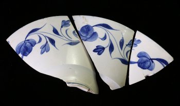 Image of Hand Painted Dish Fragments