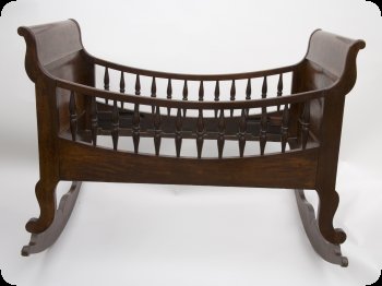 Image of the cradle used by the Lincoln children.