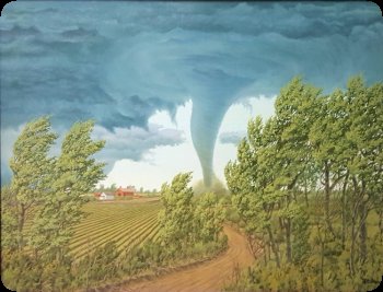 Image of Robert Larson painting, Tornado.