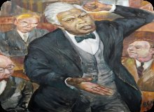 Image of Congressman Oscar de Priest, oil painting, Bernard Goss, 1963