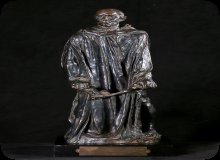 Jeanne d'Aire , Burgher of Calais, patinated bronze sculpture, Auguste Rodin, 1884-1889. Image of Jeanne d'Aire , Burgher of Calais, patinated bronze sculpture, Auguste Rodin, 1884-1889.