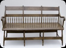 Image of bench from Lincoln's home.